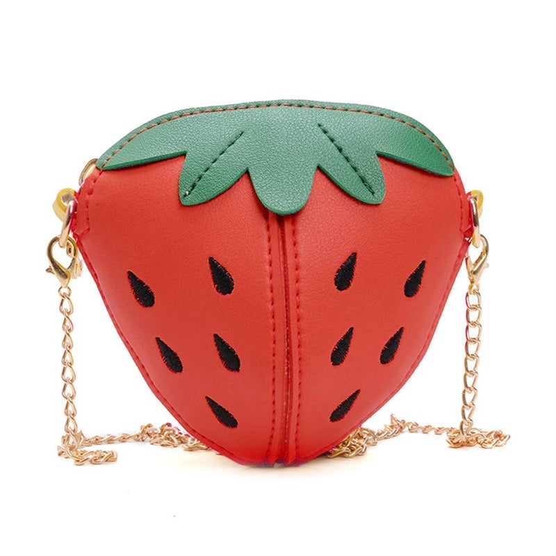 JienClound Little Girl Strawberry Purse Mini Crossbody Handbag Fashion PU Leather Clutch Shoulder Bag for Girl's holiday gift - Image 1
